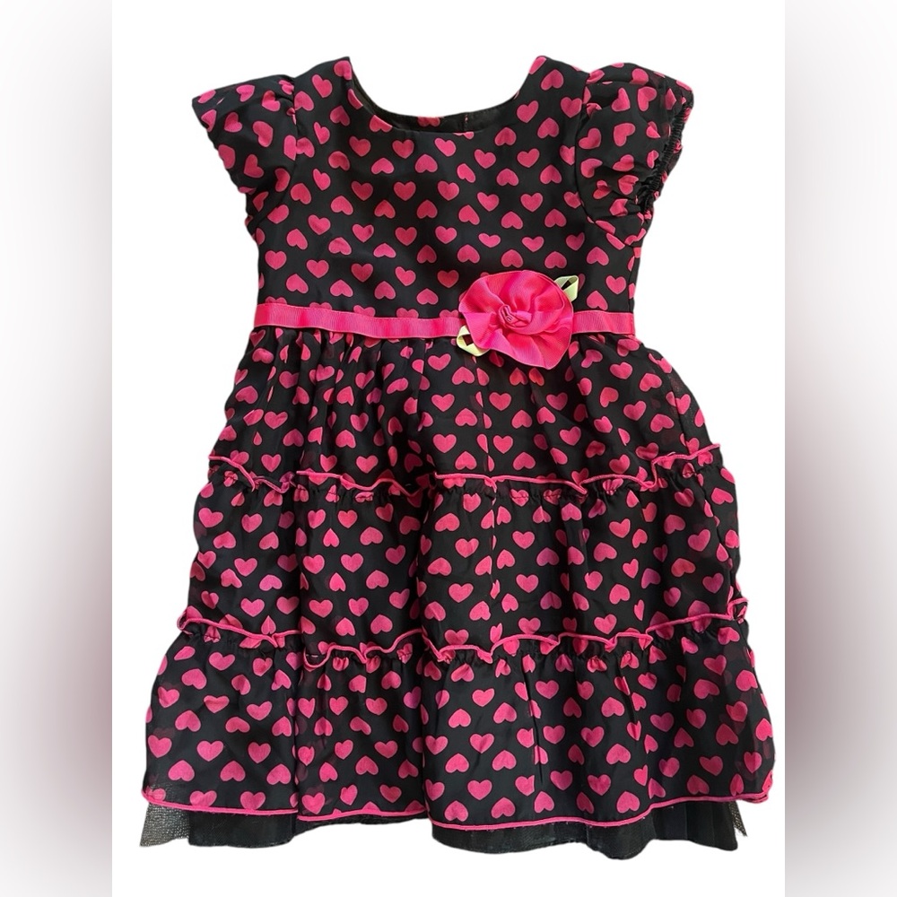 HP💥🔥 x 2 Girl's Youngland Multicolored A-line Dress with Ruffled Embellishments - Picture 3 of 8